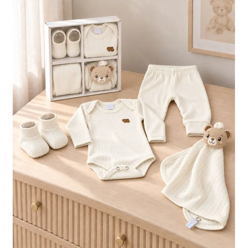 Kit Presente 4 Peças Off White Cru - P