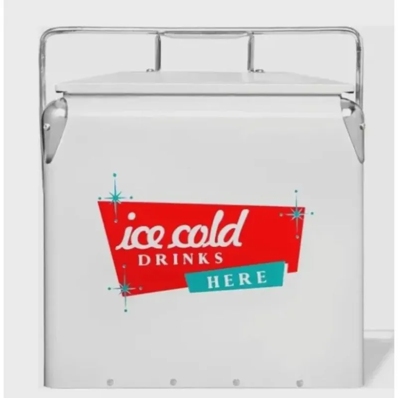Caixa térmica retro cold drinks branca Anabell