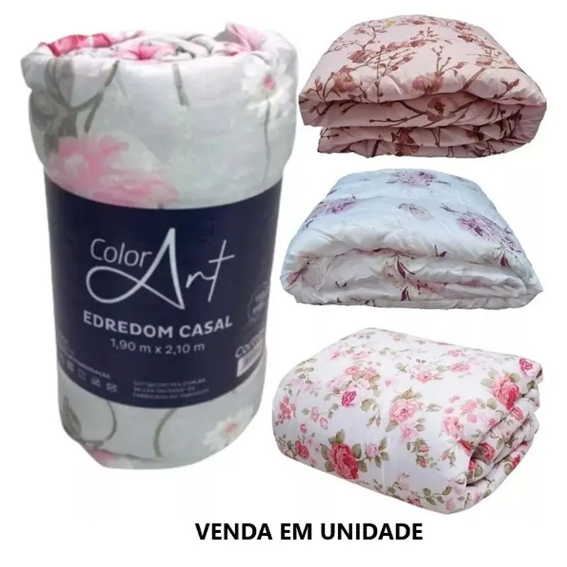 Edredom Color Art Casal 150 Fios 190x210cm Sortido Fatex