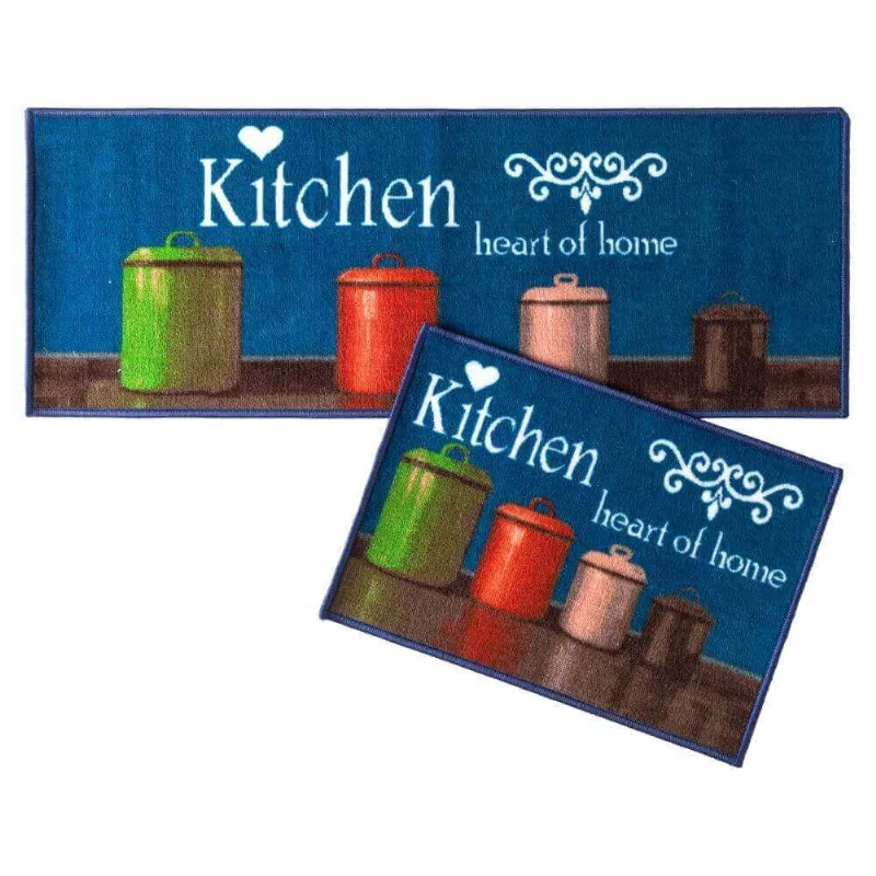 Jogo de Tapete para Cozinha Corttex Bistrô Kitchen 2 Pçs - Corttex