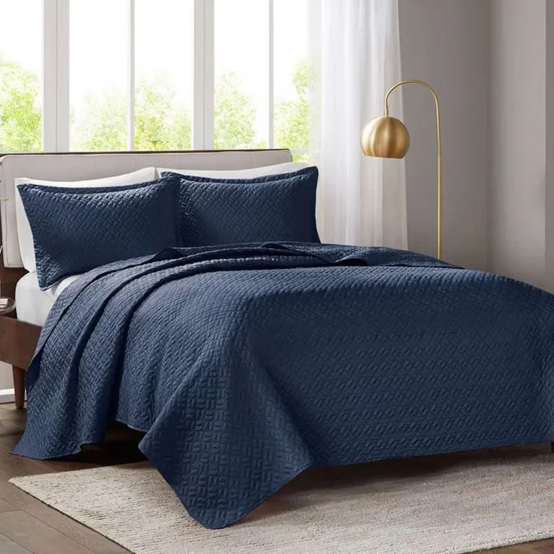 Colcha Siena Attuale Queen 2,40m x 2,60m Marinho Corttex