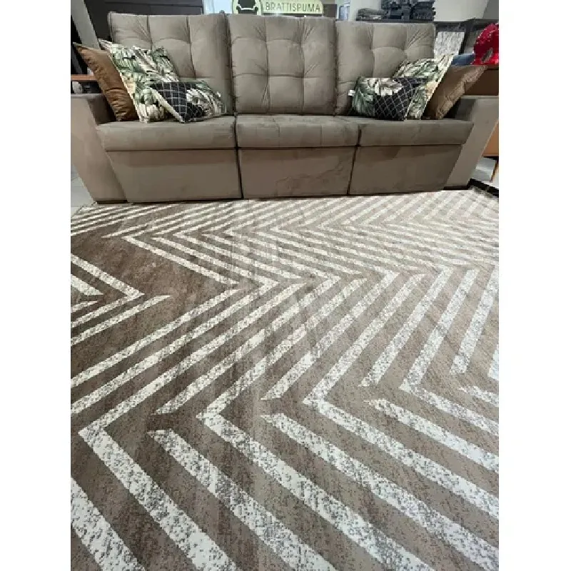 Tapete Sala Luxo Belga 1,40x2,00 Clássicos Marrom-claro CRT 138 Leve