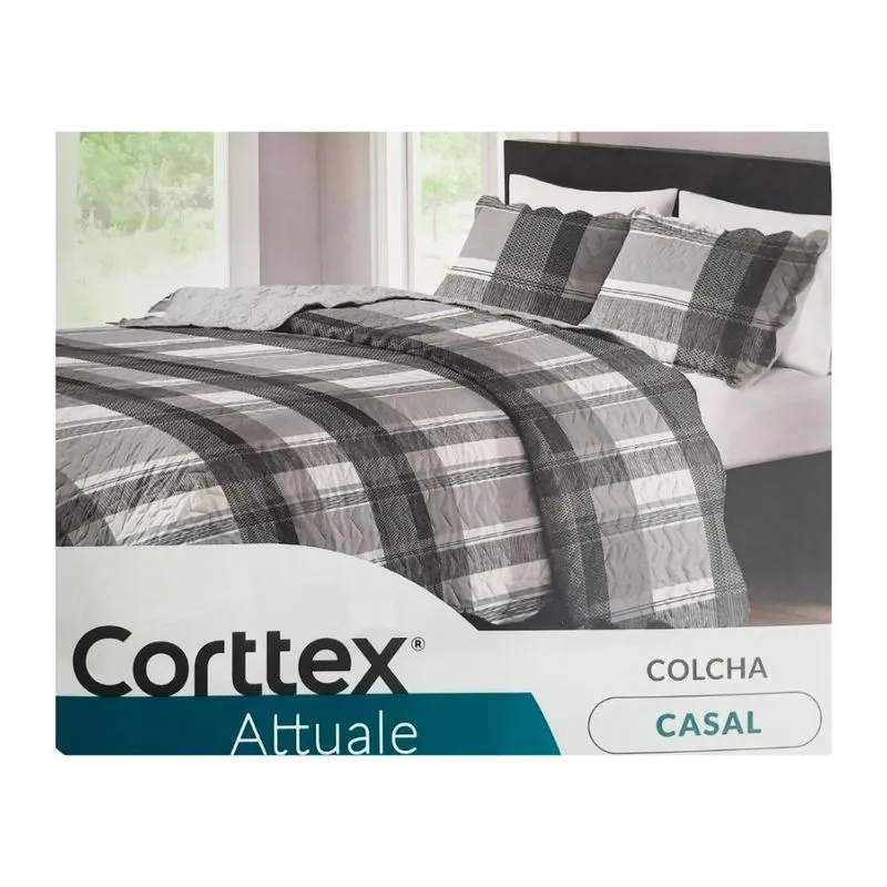 Kit Colcha E Portas Travesseiros Attuale Casal Estampas Sortidas Corttex