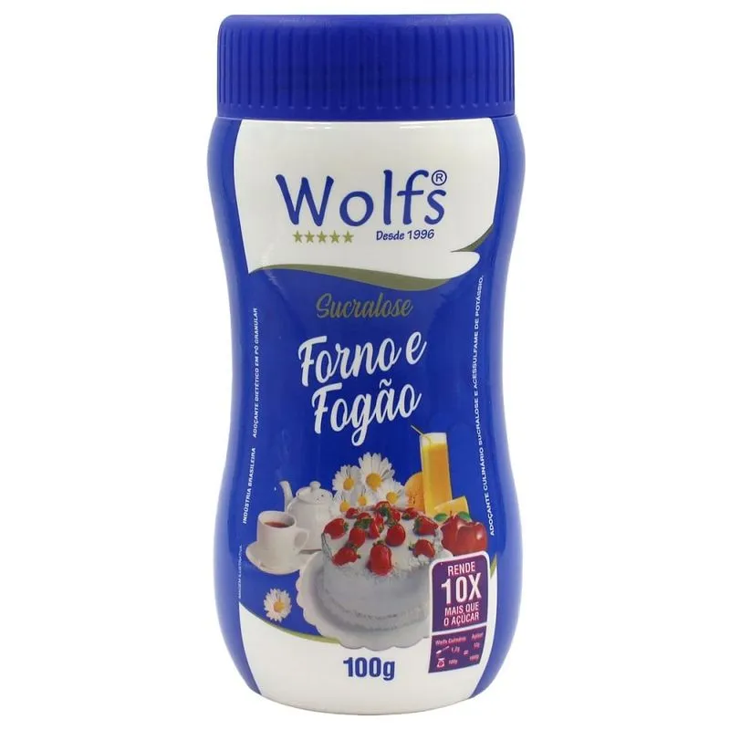 Adoçante Wolfs Forno E Fogão Sucralose 100g