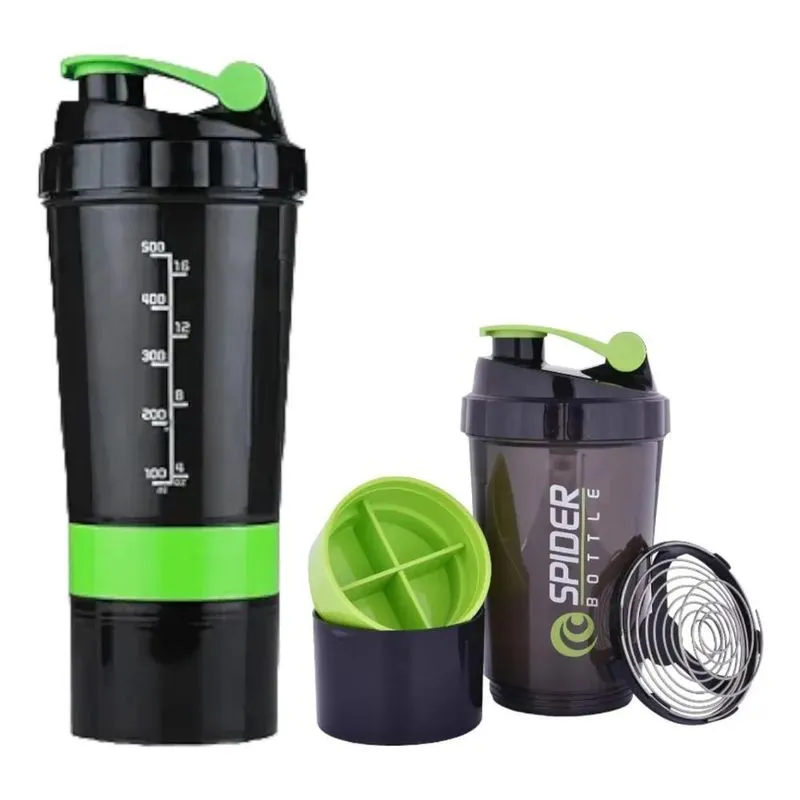 Coqueteleira Shake Academia Com Compartimentos Suplementos