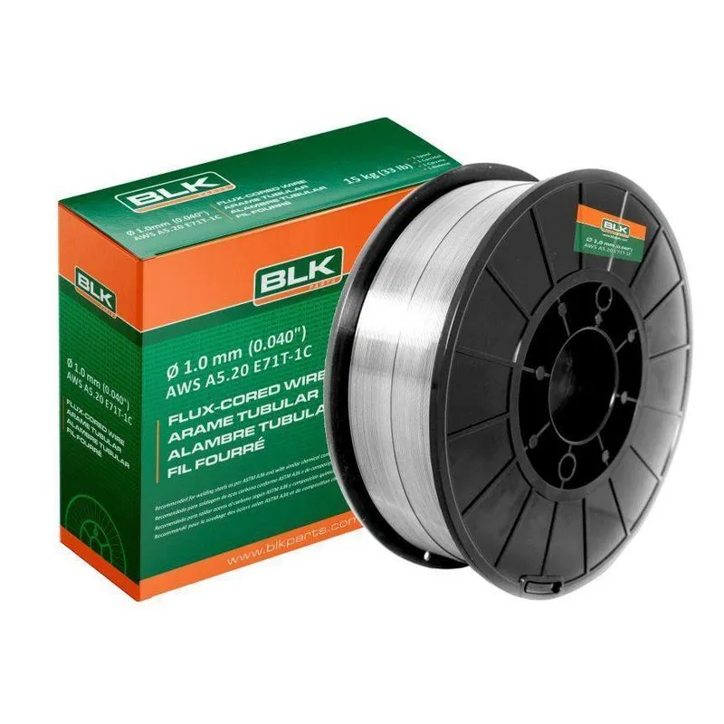 Arame Tubular Aço Carbono Com Gás De Solda E71tc Blk 15 Kg