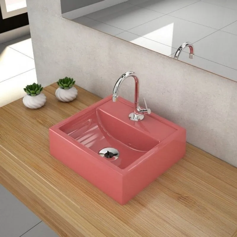 Kit Cuba Q32 com Torneira 1198 Metal e Válvula 1'' Compace Rosa