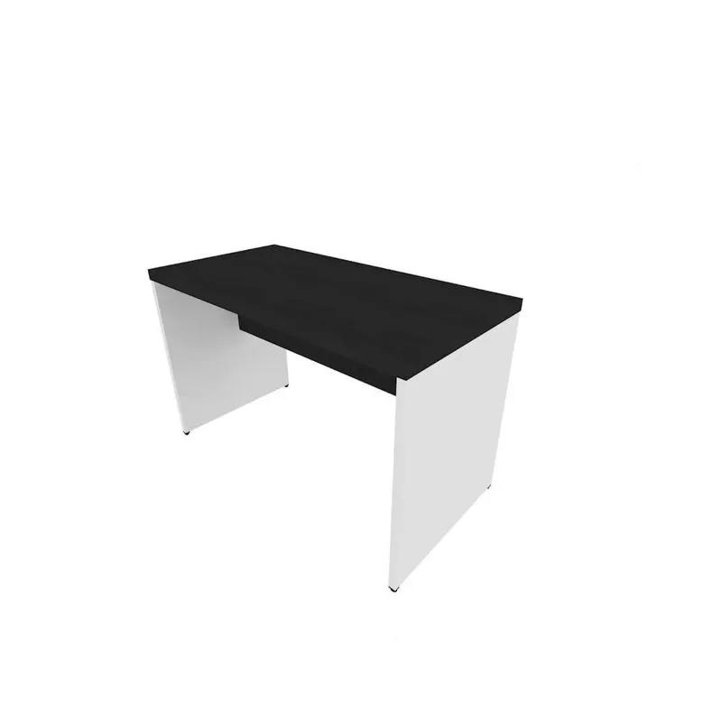 Mesa De Escritório Natus 40mm 130 Bramov Móveis Branco/Preto