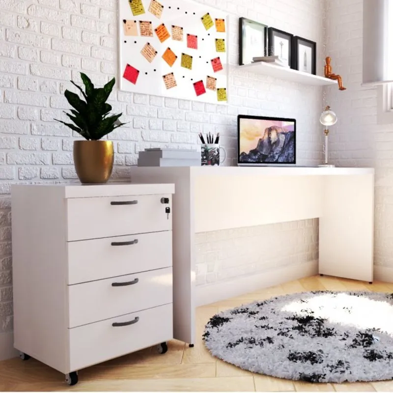Mesa Reta Natus 40mm 180 Bramov Móveis Branco