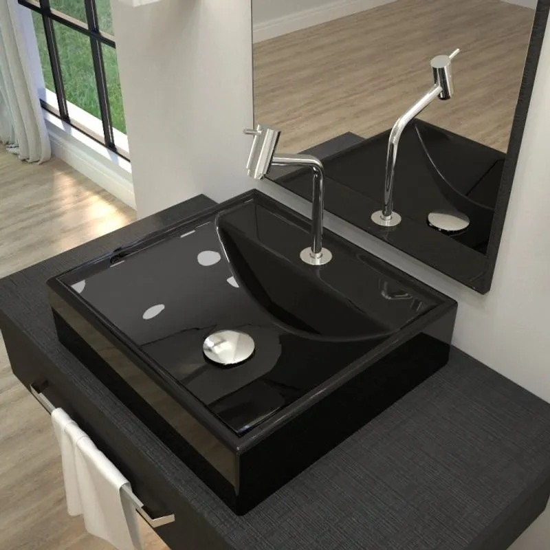 Kit Cuba Q39 com Torneira Pratika 1060 Metal e Válvula Click 1 Pol. Sifão Cromado e Flexível Compace Preto