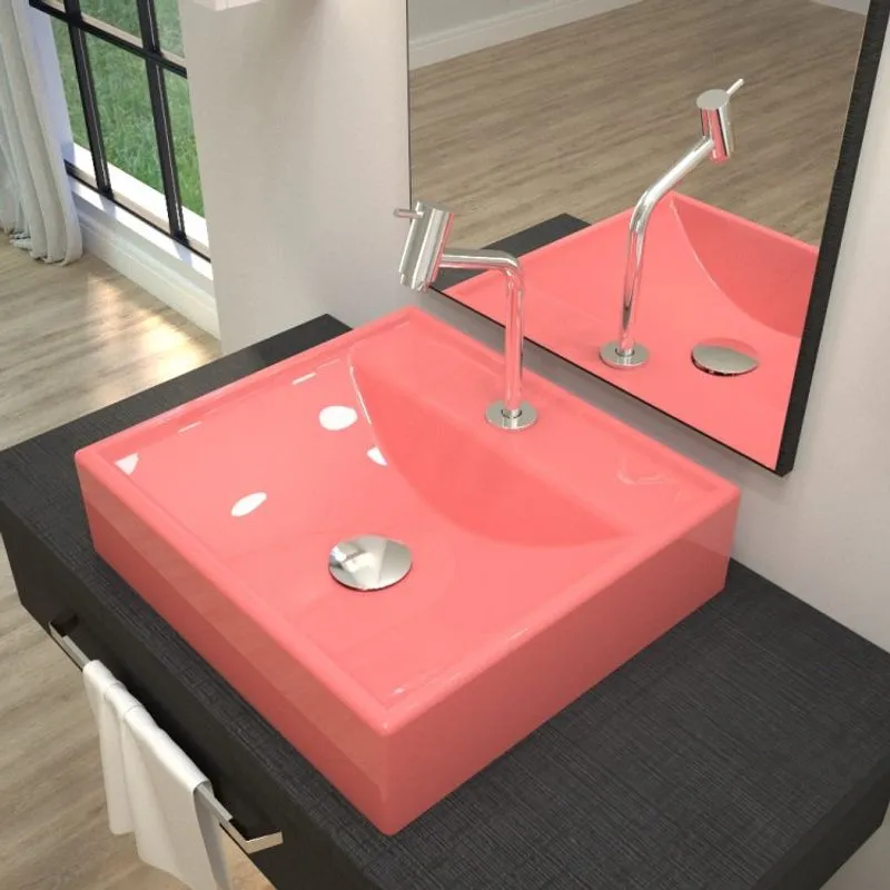 Kit Cuba Q39 com Torneira Pratika 1060 Metal e Válvula Click 1 Pol. Sifão Cromado e Flexível Compace Rosa