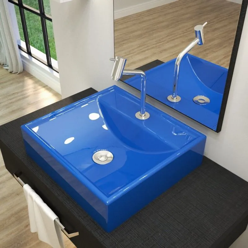 Kit Cuba Q39 com Torneira Pratika 1060 Metal e Válvula Click1 Pol. Compace Azul Escuro