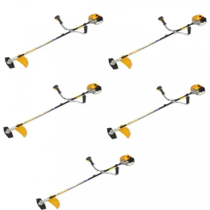 Kit com 5 Roçadeira a Gasolina Semi Profissional 33CC VR330H Vulcan Trent Amarelo