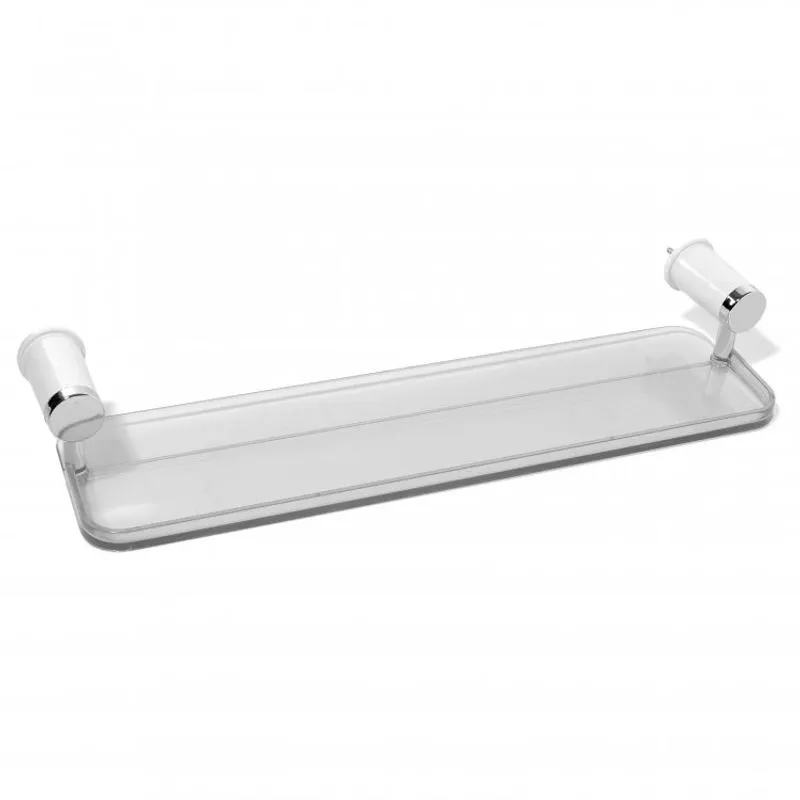Porta Shampoo Unic Suporte Cristal Estrutura Cromada Cristal