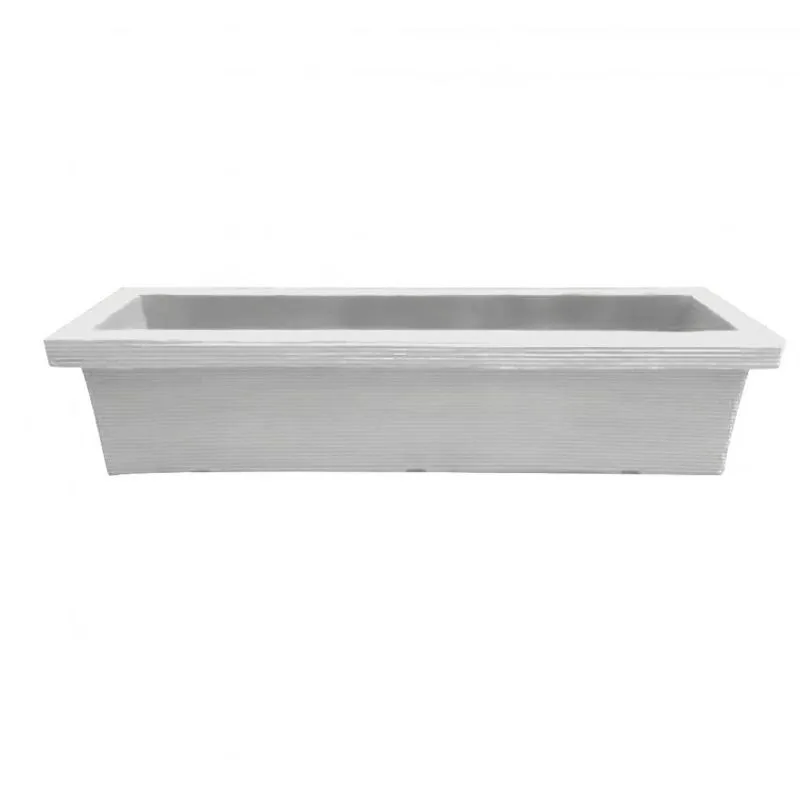Floreira Retangular Pequena Branco Granito
