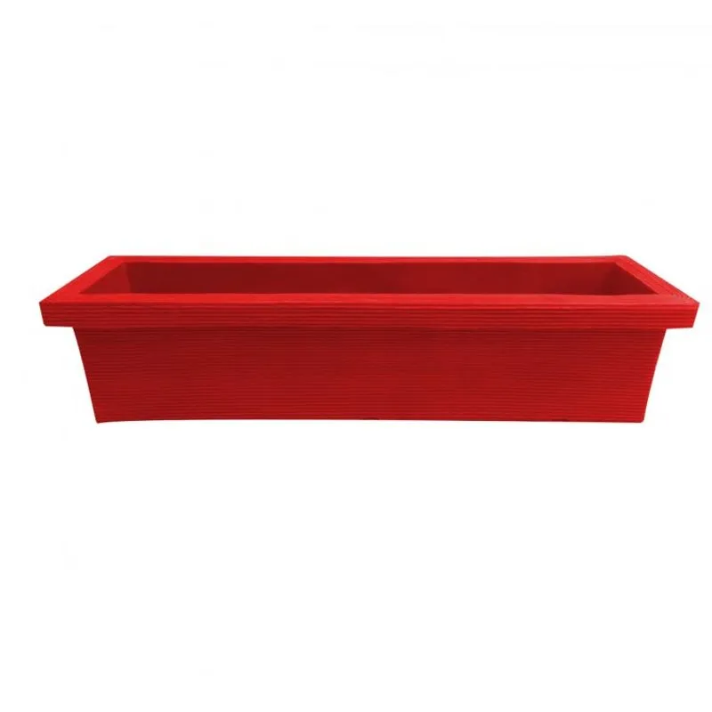 Floreira Retangular Grande Vermelho