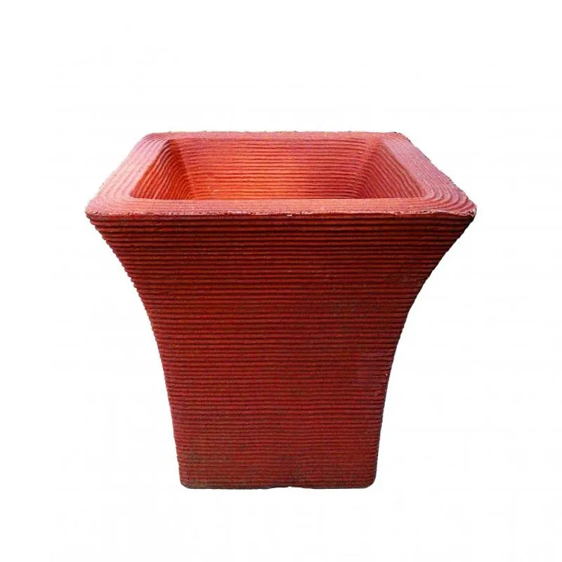 Vaso Decor Plant Quadrado Pequeno Terra Cota