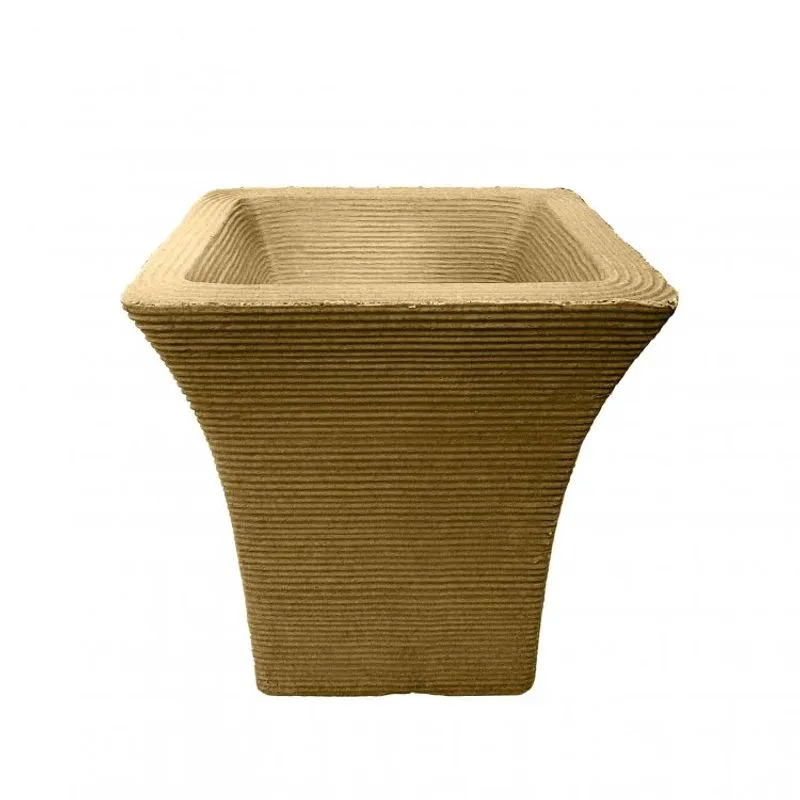 Vaso Decor Plant Quadrado Pequeno Bege Granito