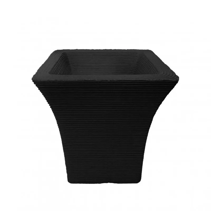 Vaso Decor Plant Quadrado Pequeno Preto