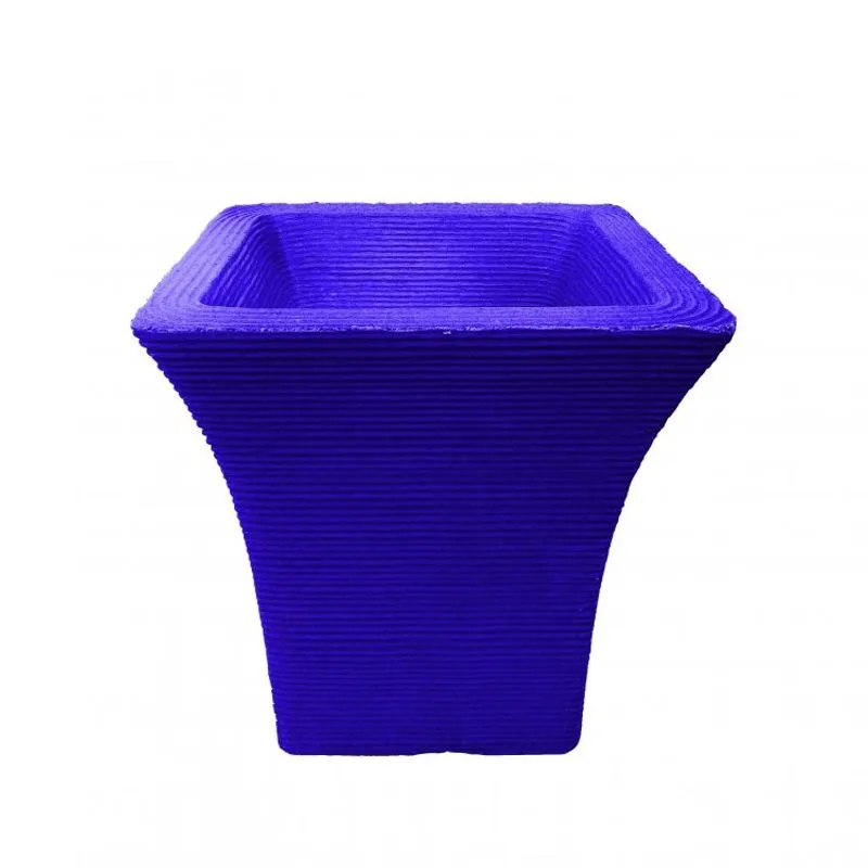 Vaso Decor Plant Quadrado Pequeno Azul