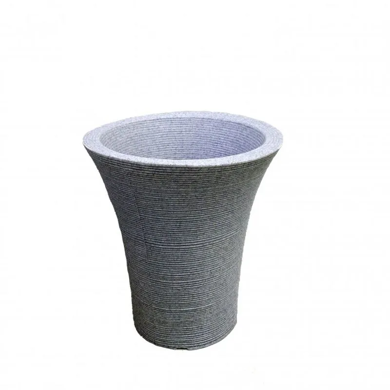 Vaso Decor Plant Circular Pequeno Branco Granito
