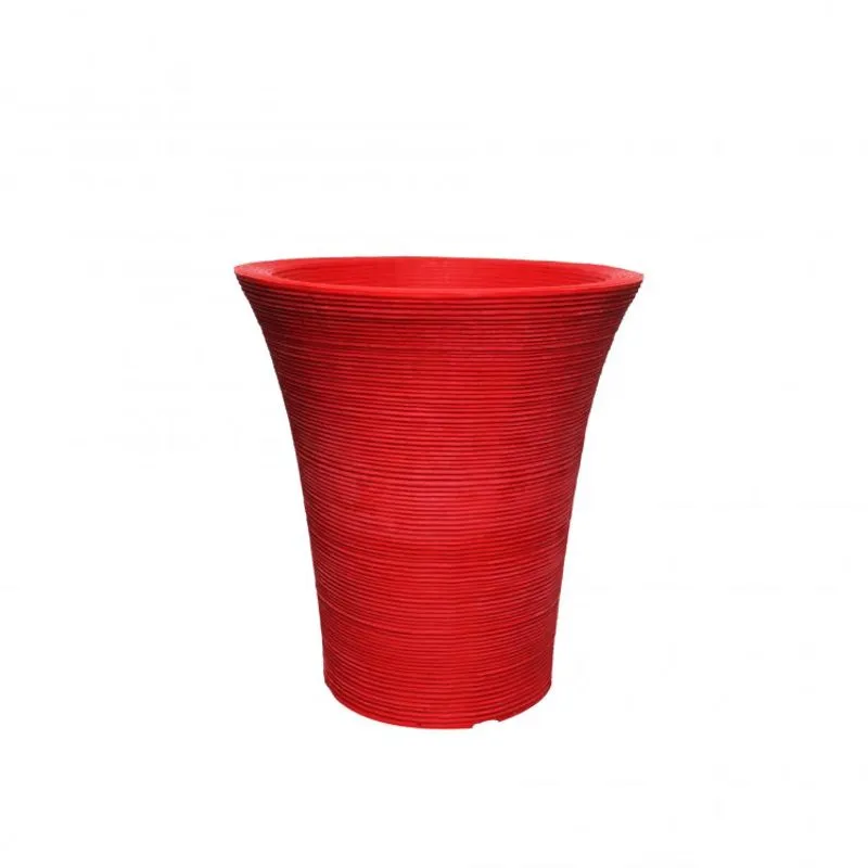 Vaso Decor Plant Circular Pequeno Vermelho