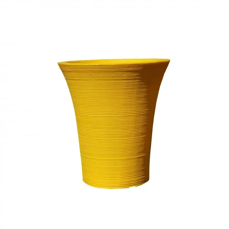 Vaso Decor Plant Circular Pequeno Amarelo