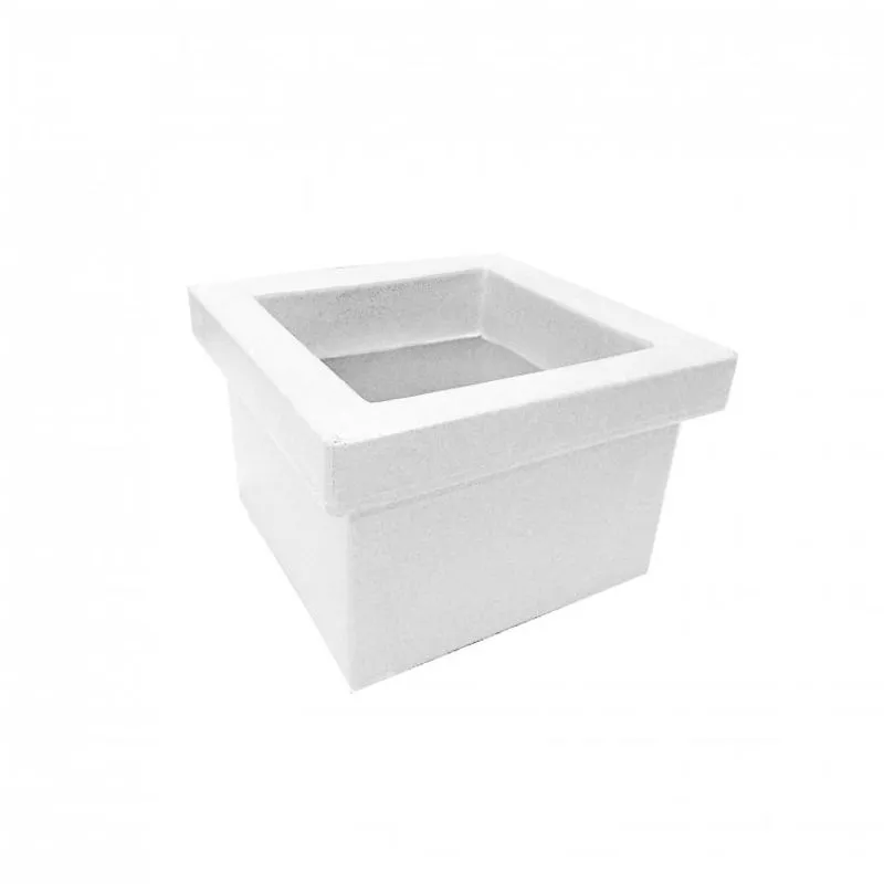 Vaso Quadrado Grande Branco