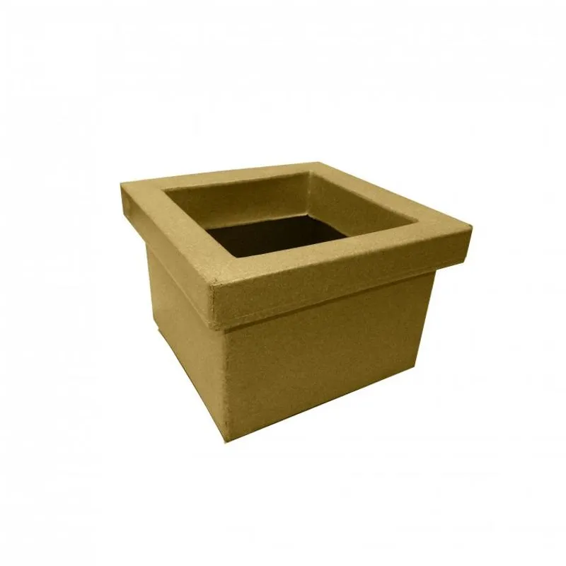 Vaso Quadrado Grande Bege Granito