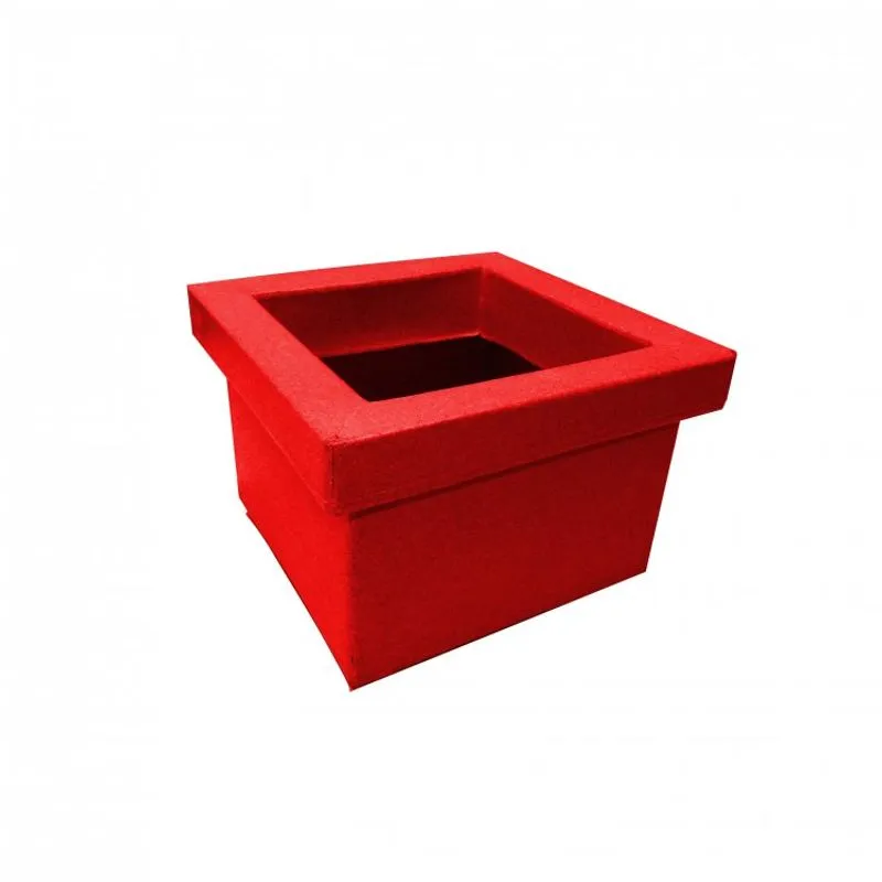 Vaso Quadrado Grande Vermelho