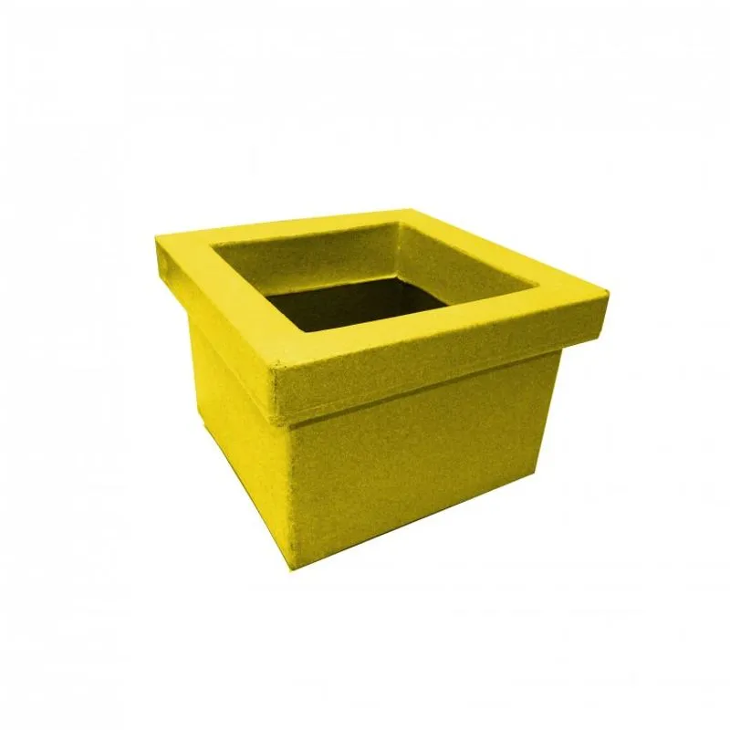 Vaso Quadrado Pequeno Amarelo