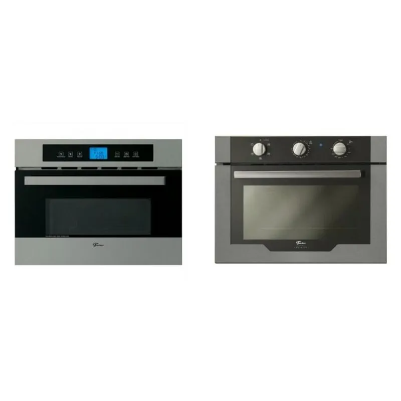 Conjunto Microondas De Embutir 34L E Forno Elétrico De Embutir 50L 220V Fischer Cinza