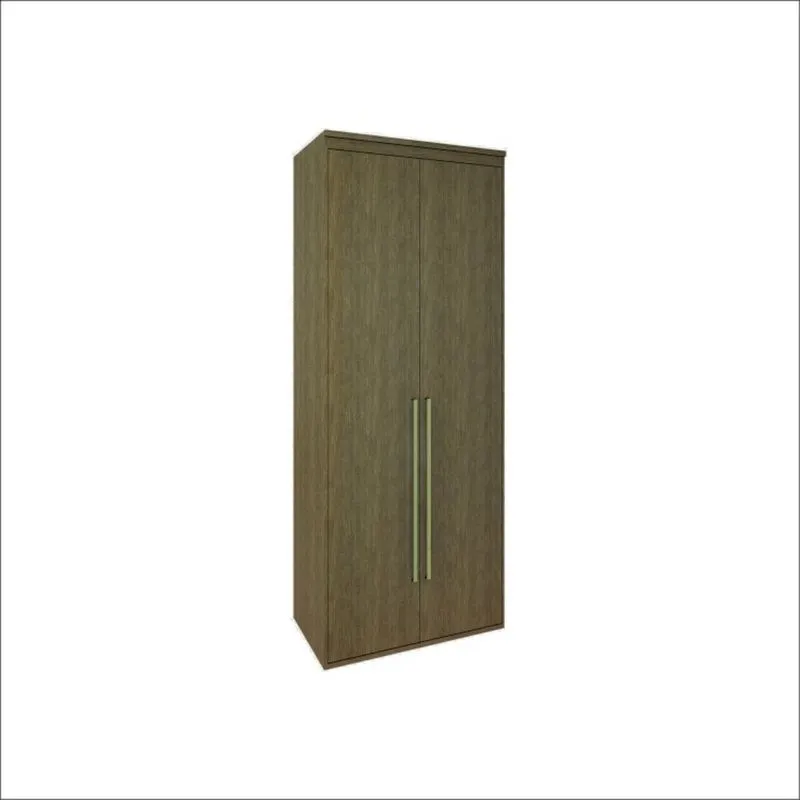Módulo Guarda-roupa 2 portas c/ cabideiros Belmax Ébano/Branco