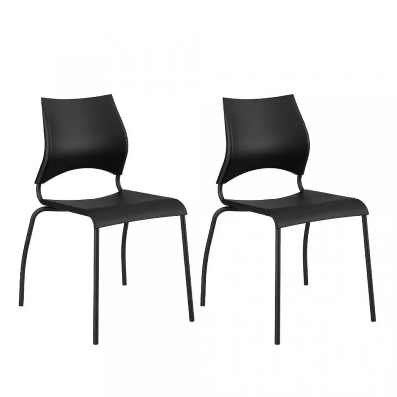 Conjunto 2 Cadeiras Júnior 0357 Carraro Preto