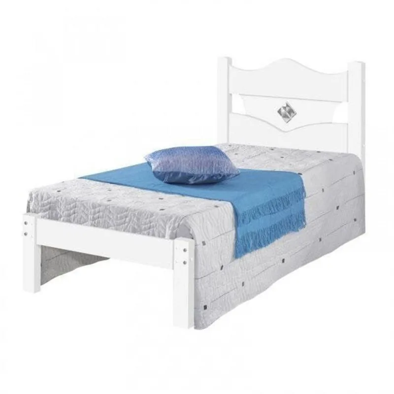 Cama Solteiro Flex Color Júlia Branco/Azul/Rosa/Lilás Branco/Azul/Rosa/Lilas