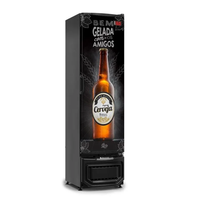 Refrigerador Vertical Cervejeira 230 Litros 220V Frost Free Gelopar Preto