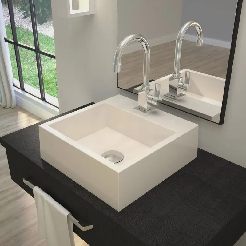 Kit Cuba Q395 com Torneira Luxo 1195 Metal e Válvula Click 1 Pol. e Sifão Pvc e Flexível Compace