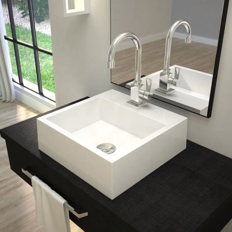 Kit Cuba Q395 com Torneira Luxo 1195 e Válvula Click 1 Polegada B Compace Branca