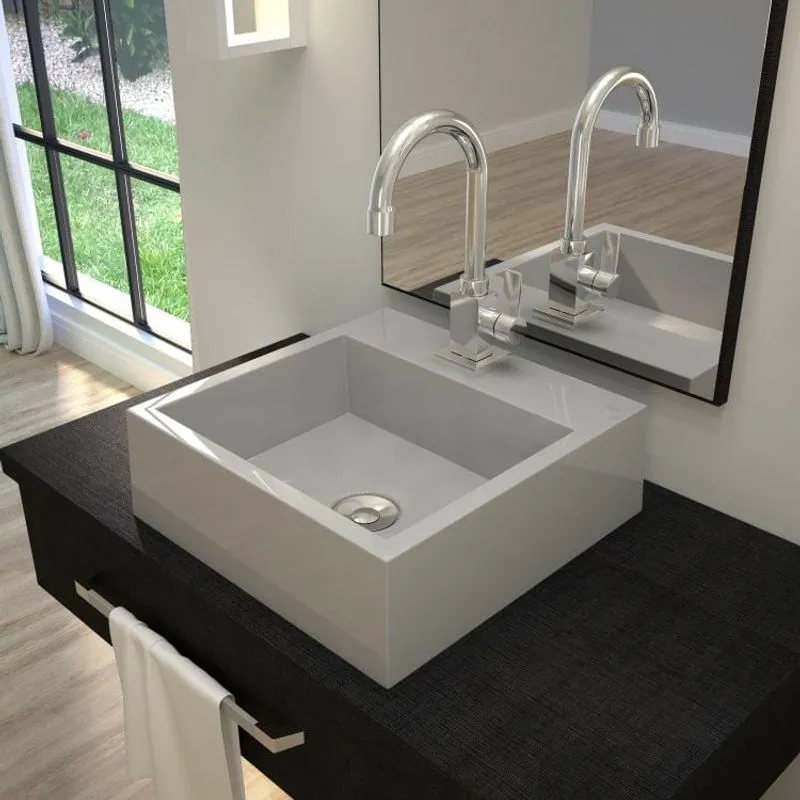 Kit Cuba Q395 com Torneira Luxo 1195 e Válvula Click 1 Polegada B Compace Cinza