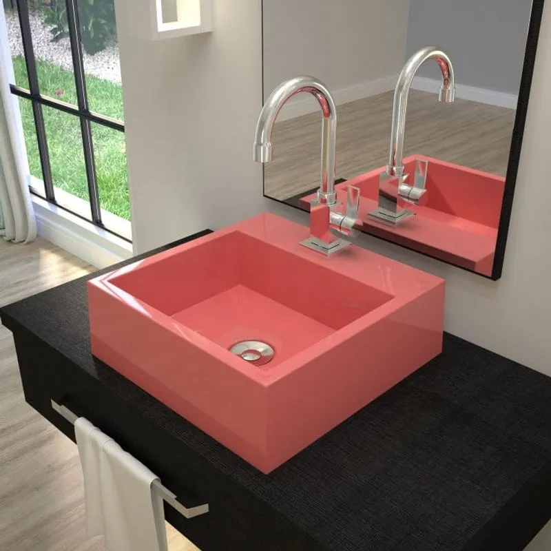 Kit Cuba Q395 com Torneira Luxo 1195 e Válvula Click 1 Polegada B Compace Rosa