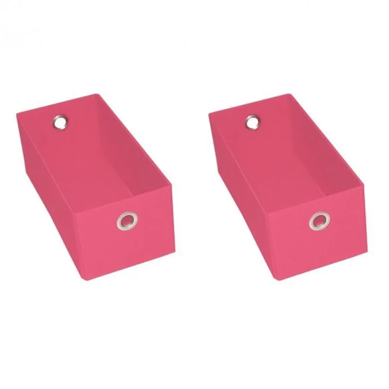 Conjunto 2 Caixas Organizadoras 12,5cmx15cm Acasa Móveis Rosa