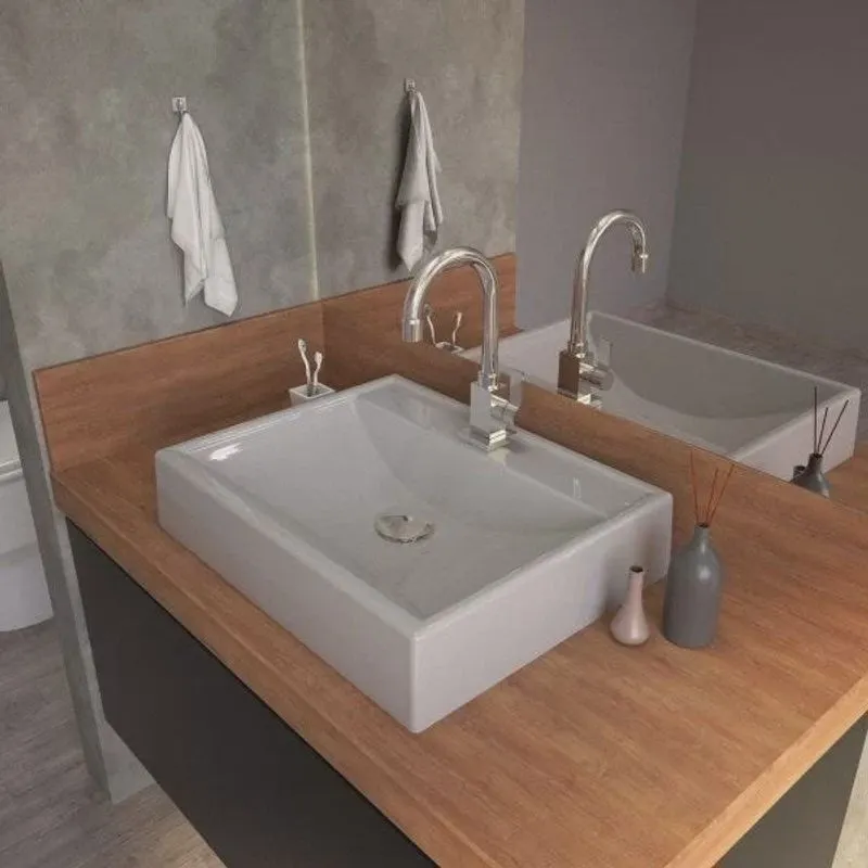 Kit Cuba RT49 com Torneira Luxo 1195 Metal e Válvula Click 1 Polegada G e Sifão Cromado e