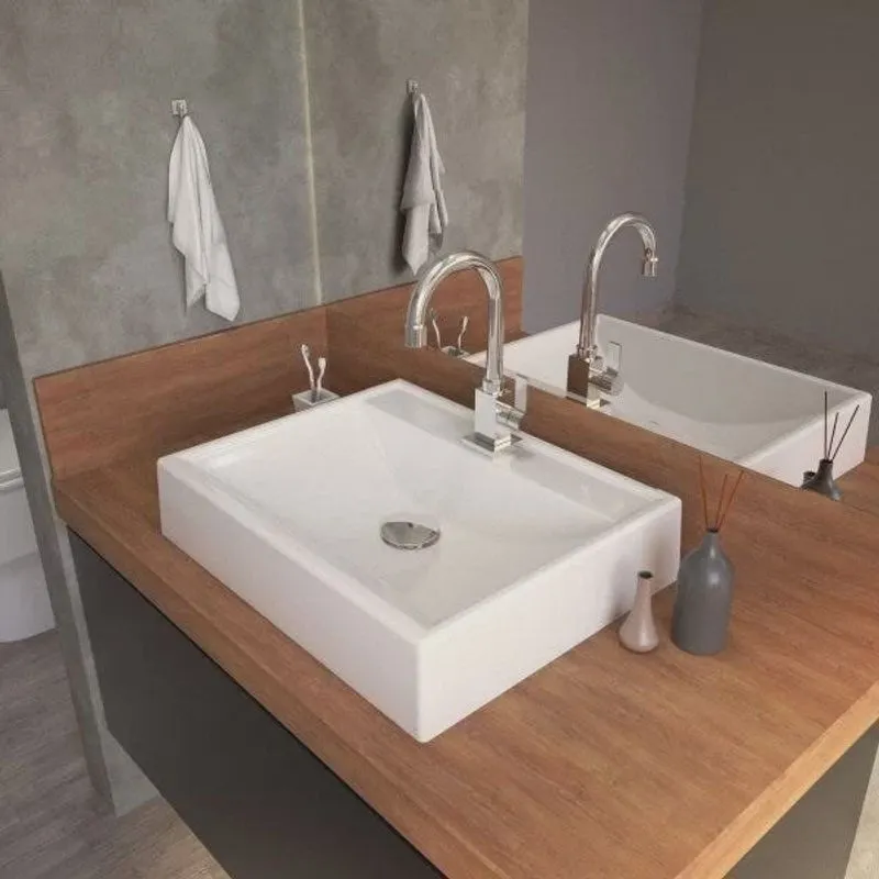 Kit Cuba RT49 com Torneira Luxo 1195 Metal e Válvula Click 1 Polegada G e Sifão Cromado e