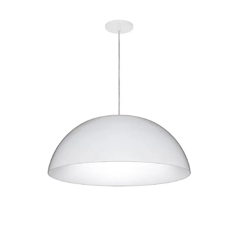 Pendente Barcelona com difusor e 1 fio Conti Iluminação Branco Fosco