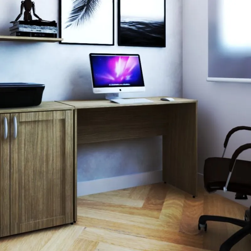 Mesa para Escritório Fini Bramov Móveis Bege