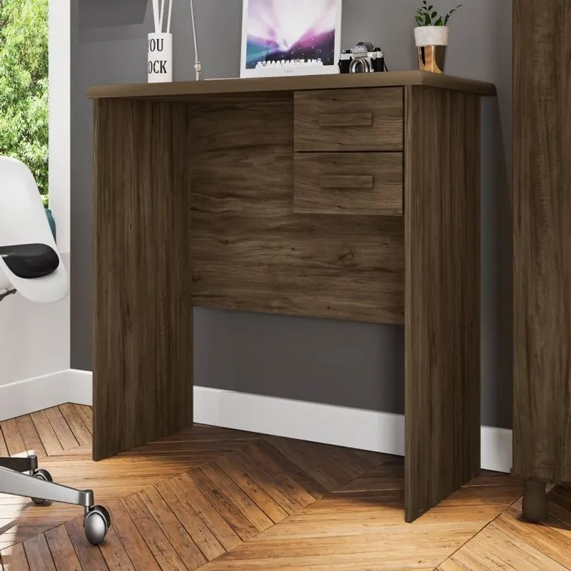 Escrivaninha com 2 Gavetas Potenza Plus Móveis Lanza Jacarandá