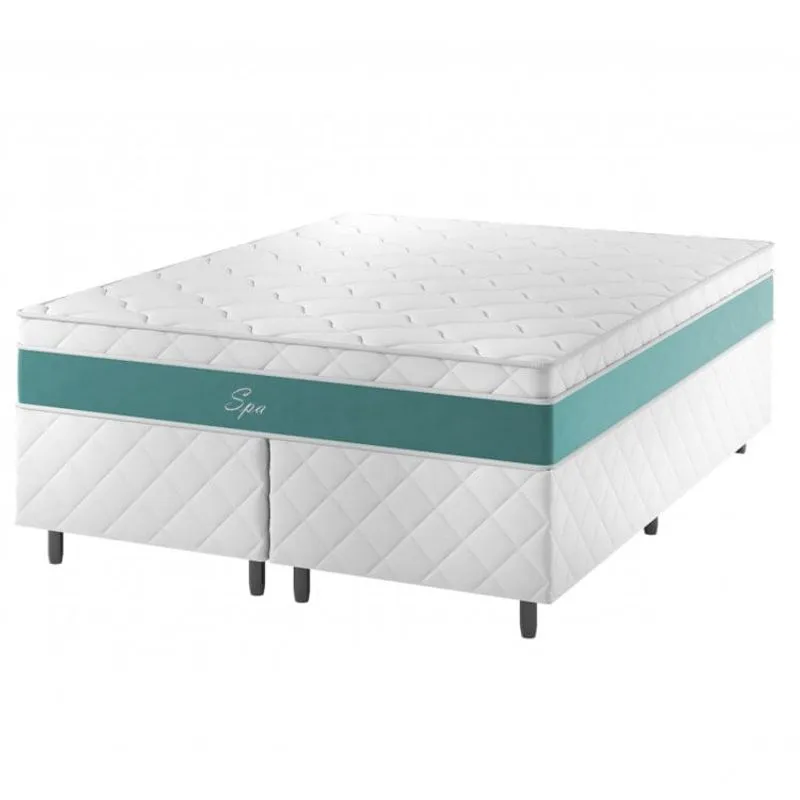 Cama Box Queen 68cmx158cmx198cm Molas Ensacadas Viero Safira
