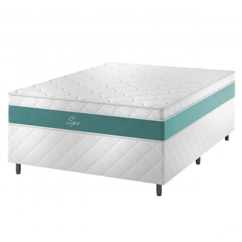 Cama Box Casal 68cmx138cmx188cm Molas Ensacadas Magnético Massageador Spa Viero Safira