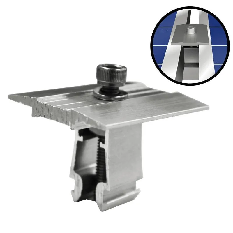Fixador Grampo Intermediário Middle Clamp Placa Painel Solar