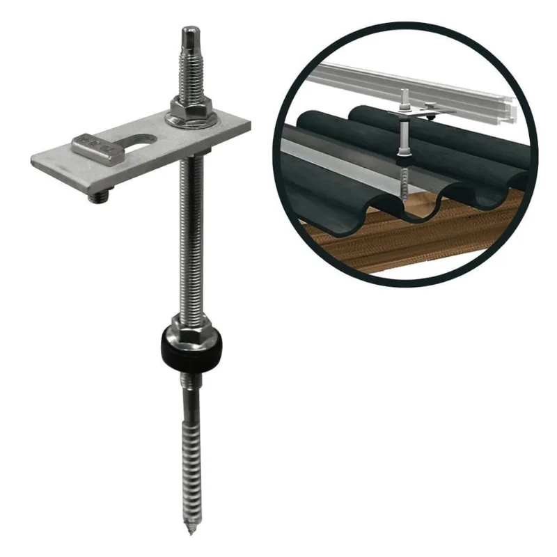 Estrutura Suporte Fixador Placa Painel Solar Alumínio E Inox